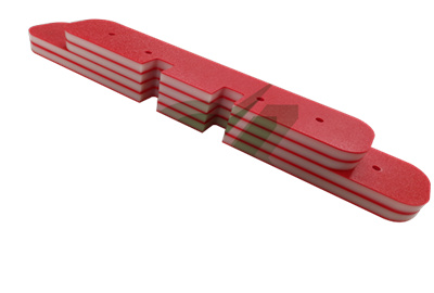 machinable dual color 3 layer HDPE panel red/white/red 1/2